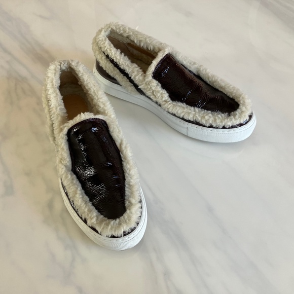 BOX & BAG! MM6 Maison Margiela Black + Shearling Slip On Loafers 9 9.5 - Picture 2 of 7